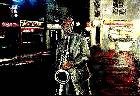 Click to load Saxophonist in Soho painting - 15k